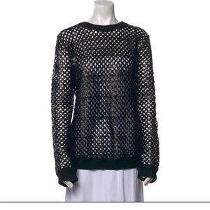 Tory Burch - Black Net Sequined Sweater Sz XS